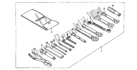 Toutes les pièces pour le Outils du Honda CBR 1000F 1993