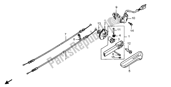 Todas as partes de Barra Reversa do Honda GL 1500A 1995