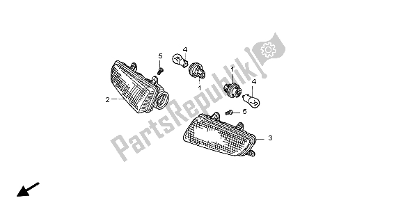 All parts for the Winker of the Honda ST 1100A 1999