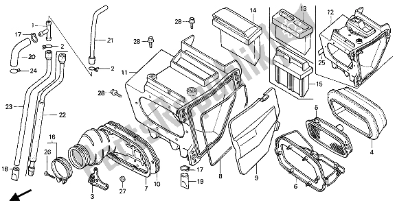 Todas las partes para Filtro De Aire de Honda XR 600R 1991