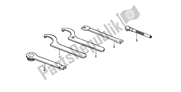 Todas as partes de Ferramentas do Honda CR 250R 1988