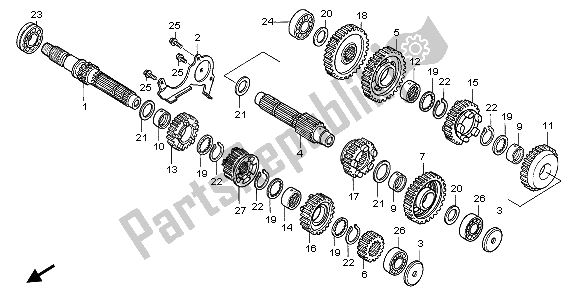 All parts for the Transmission of the Honda NT 650V 1999