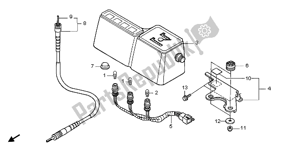 All parts for the Meter of the Honda XR 400R 1998