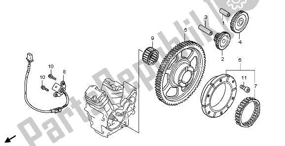 All parts for the Starting Clutch of the Honda VT 750C 2009