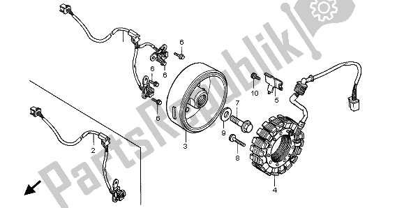 All parts for the Generator of the Honda XRV 750 Africa Twin 1998