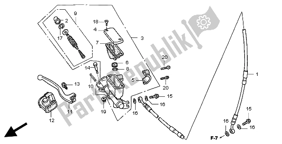 Todas las partes para Fr. Cilindro Maestro Del Freno de Honda CR 250R 2002