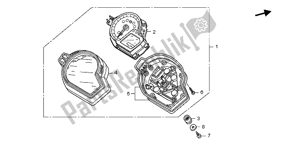 All parts for the Meter (kmh) of the Honda CBR 1000 RR 2009