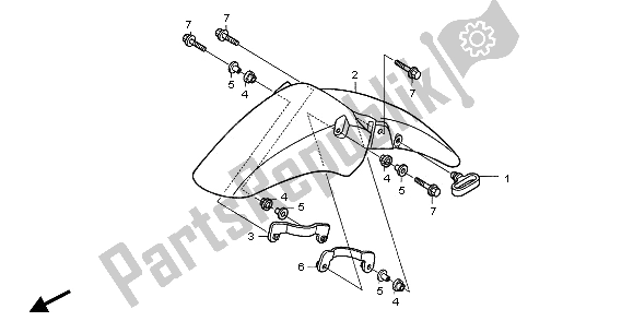 Wszystkie części do Przedni B? Otnik Honda CBF 250 2006