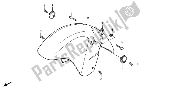 Todas las partes para Guardabarros Delantero de Honda CBR 1000F 1992