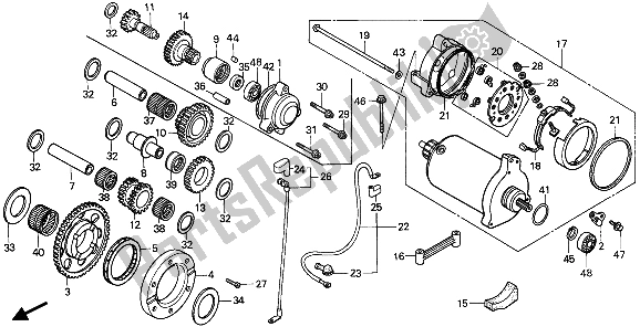 Todas las partes para Motor De Arranque de Honda XBR 500S 1987