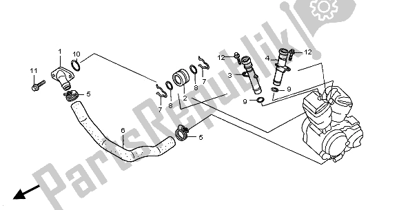 Todas las partes para Tubería De Agua de Honda VT 750C2 2001