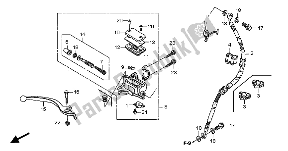 Todas las partes para Fr. Cilindro Maestro Del Freno de Honda XL 125V 2001