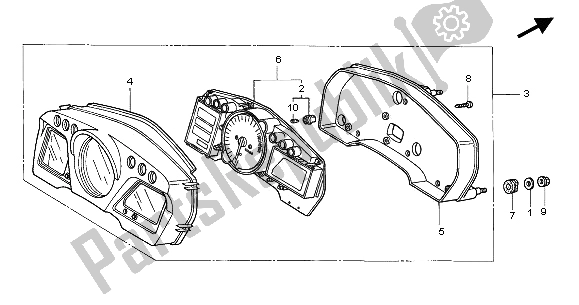 All parts for the Meter (mph) of the Honda CBR 1100 XX 2002