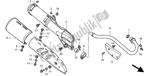 Todas las partes para Silenciador De Escape de Honda CLR 125 1999