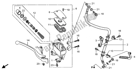 Tutte le parti per il Pompa Freno Anteriore del Honda VT 750C 2008