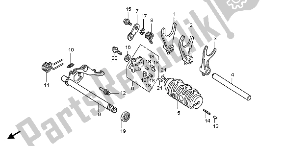 Todas las partes para Tambor De Cambio De Marcha de Honda CBR 125 RW 2009