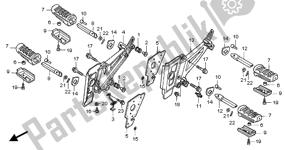 Tutte le parti per il Passo del Honda CBF 250 2006