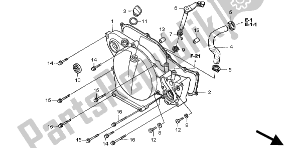 Todas las partes para Tapa Del Cárter Derecho de Honda CR 85 RB LW 2003