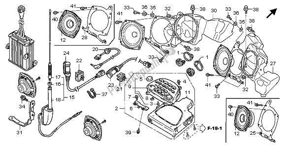 Alle onderdelen voor de Radio van de Honda GL 1800 2007