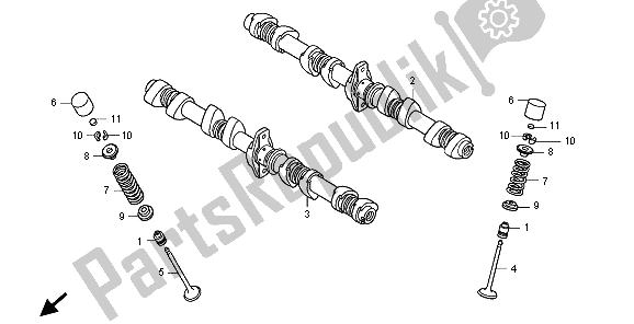 Toutes les pièces pour le Arbre à Cames Et Soupape du Honda CB 1300 2009