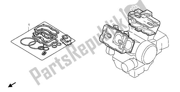 All parts for the Eop-1 Gasket Kit A of the Honda VTR 1000F 2006