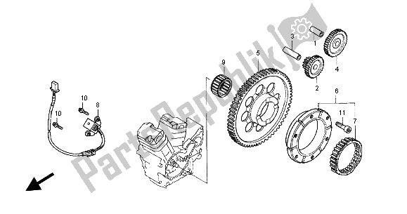 Alle onderdelen voor de Startkoppeling van de Honda VT 750C 2004