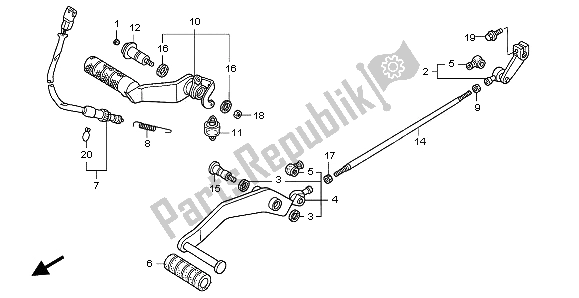 Tutte le parti per il Pedale del Honda VTX 1800C 2002