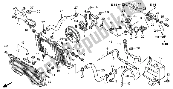 All parts for the Radiator of the Honda CB 1300 SA 2007