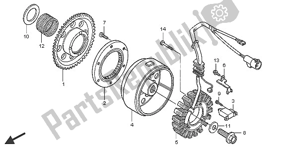 All parts for the Generator of the Honda TRX 300 EX Fourtrax 2005