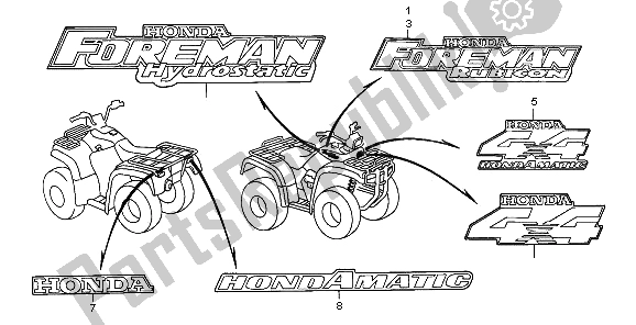 Tutte le parti per il Marchio del Honda TRX 500 FA Fourtrax Foreman 2003