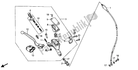 Tutte le parti per il Pompa Freno Anteriore del Honda CR 125R 1985