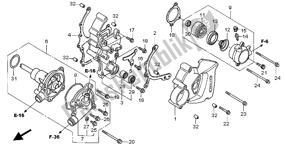 Wszystkie części do Pompa Wodna Honda VFR 800A 2002