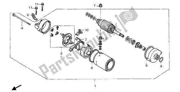 Todas as partes de Motor De Arranque do Honda CBR 900 RR 1995