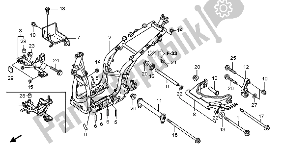 Wszystkie części do Korpus Ramy Honda SH 300 2007