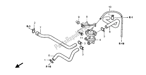 Toutes les pièces pour le Soupape De Commande D'injection D'air du Honda VT 750 DC 2002