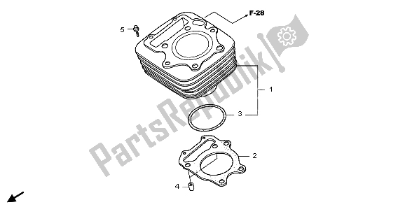 Todas las partes para Cilindro de Honda TRX 300 EX Sportrax 2003