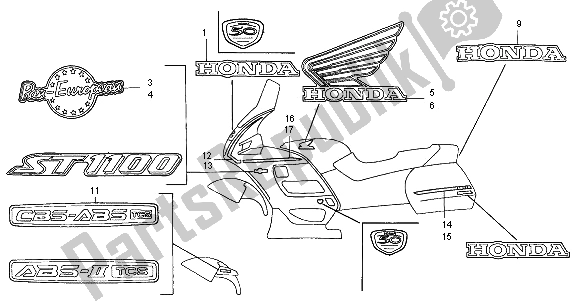 All parts for the Mark of the Honda ST 1100A 2000