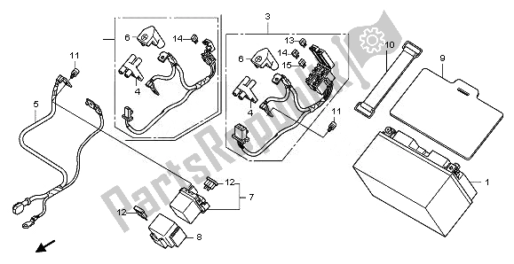 Todas as partes de Bateria do Honda CB 600 FA Hornet 2011