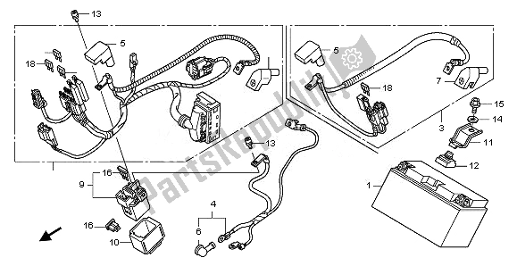 Todas las partes para Batería de Honda CBF 1000F 2010