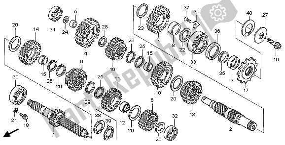 Toutes les pièces pour le Transmission du Honda TRX 450 ER 2008