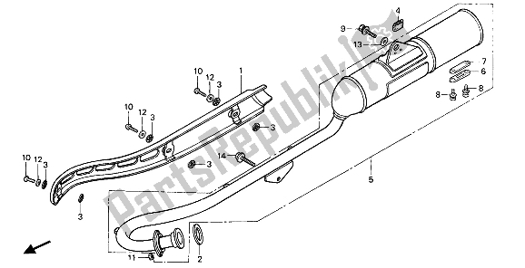 Todas las partes para Silenciador De Escape de Honda XR 80R 1987