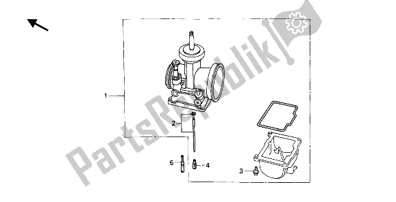 Tutte le parti per il Kit Parti Opzionali Carburatore Eop-1-1 del Honda CR 125R 1988