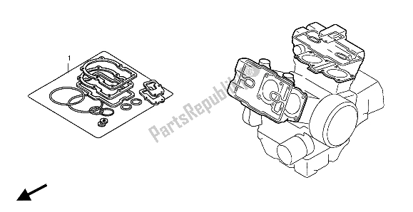 Tutte le parti per il Kit Di Guarnizioni Eop-1 A del Honda VFR 800 FI 1998