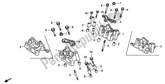 All parts for the Camshaft Holder of the Honda XL 600V Transalp 1992