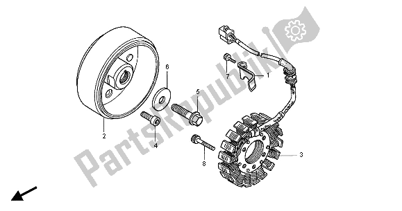 All parts for the Generator of the Honda CB 500 2002