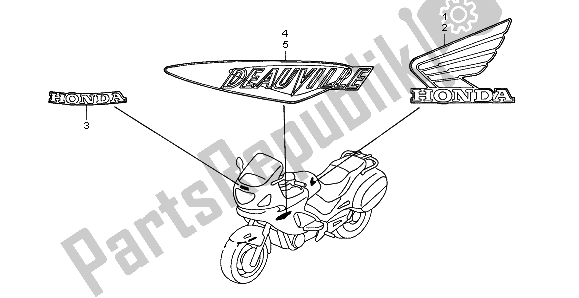 Todas las partes para Marca de Honda NT 650V 1998