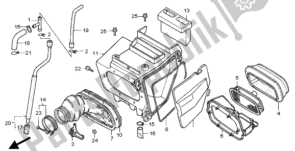 Todas las partes para Filtro De Aire de Honda XR 600R 1997