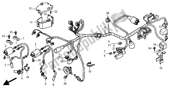 Todas as partes de Chicote De Fios do Honda VT 1100C2 2000