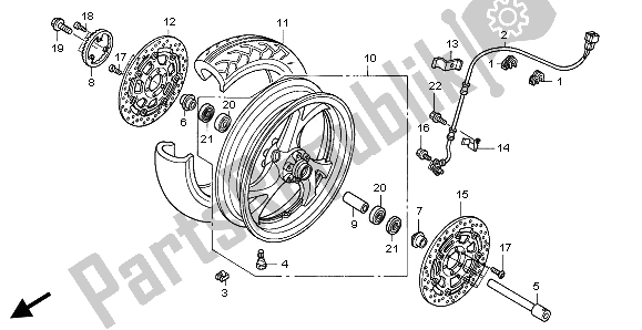 Todas as partes de Roda Da Frente do Honda ST 1300A 2002