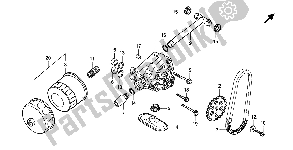 Tutte le parti per il Pompa Dell'olio del Honda VT 750C 2007